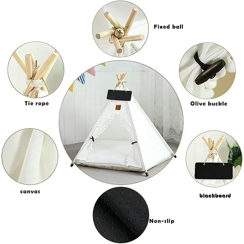 The Cozy Teepee — Pet Hideaway Tent