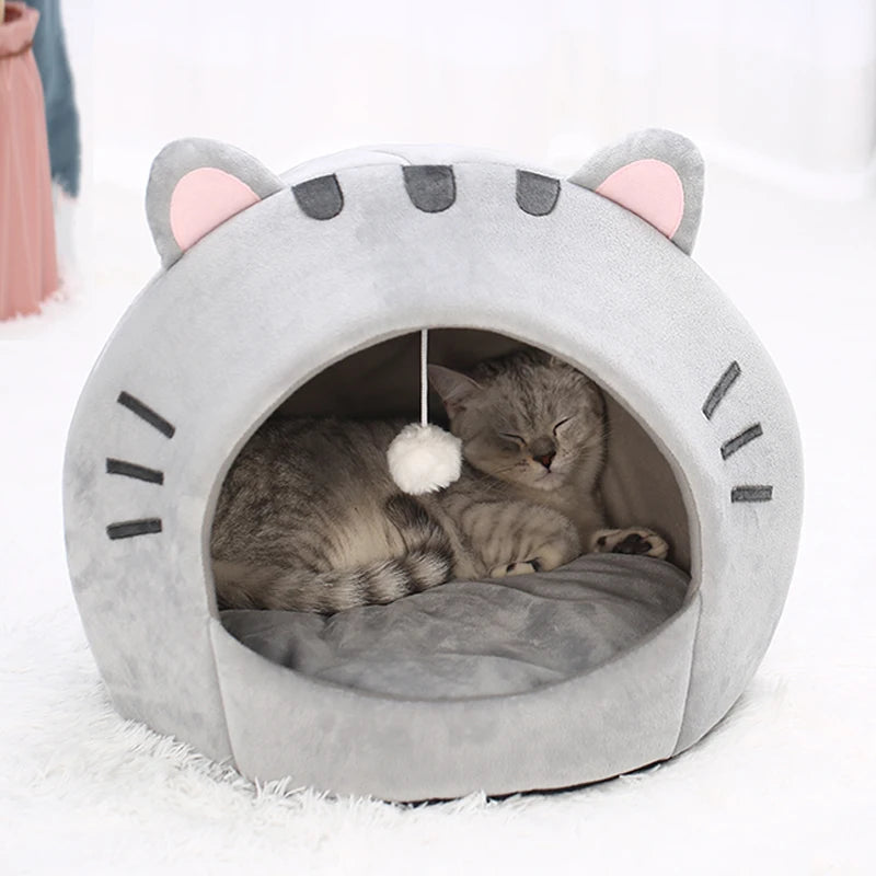 The Kitty Cave — Warm Hooded Cat Bed