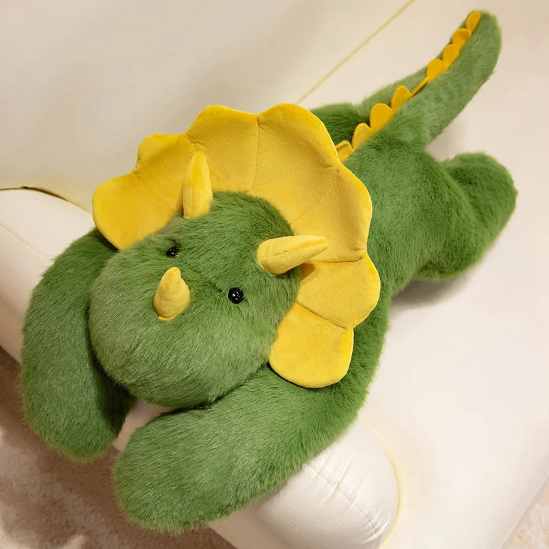 Huggo Weighted Dino — weighted dinosaur plush with long hug-back arms, 65cm 1kg