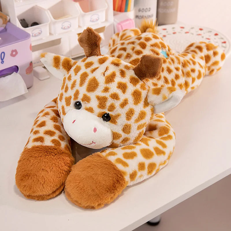 Huggo Weighted Giraffe — weighted giraffe plush for adults with long neck and hug-back arms