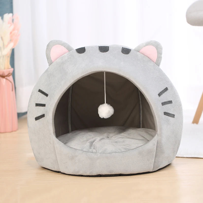 The Kitty Cave — Warm Hooded Cat Bed