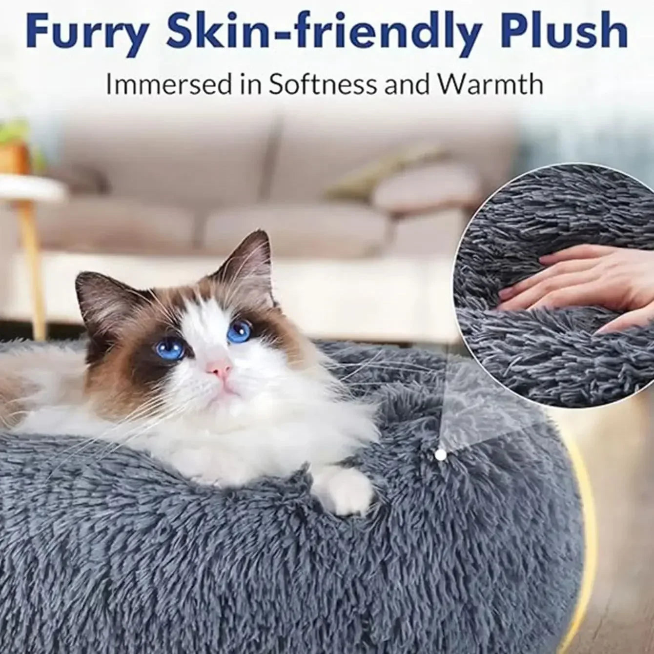 The Calming Donut Bed — Anti-Anxiety Pet Bed