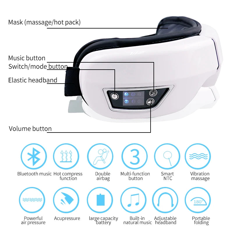 Foldable eye massager