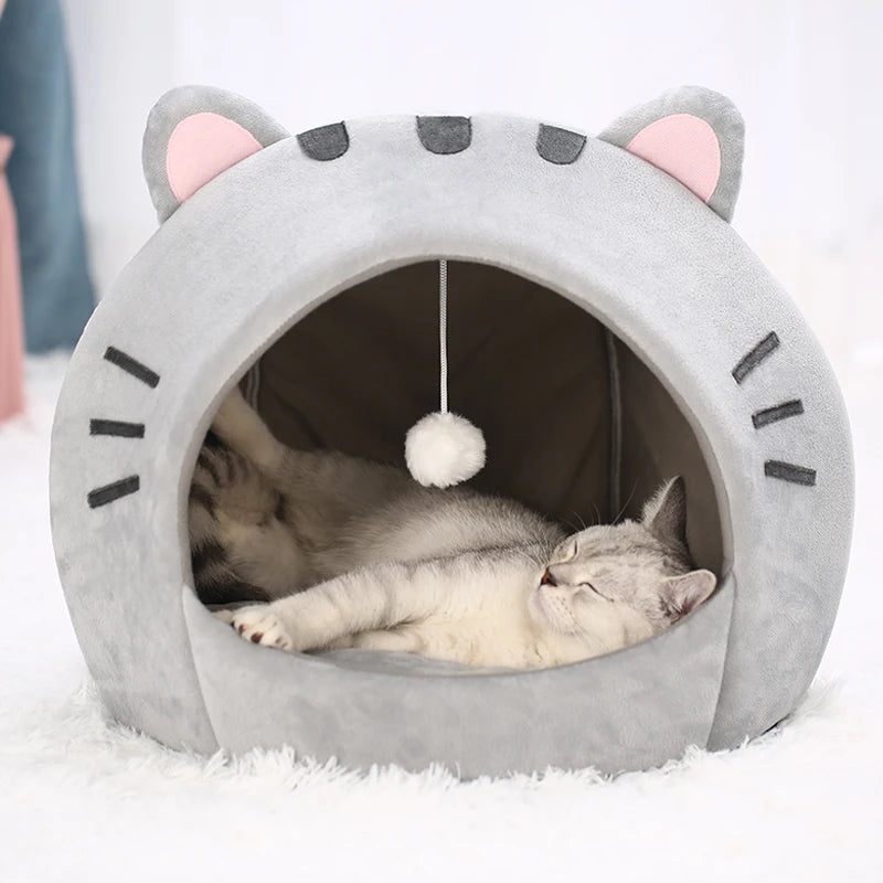 The Kitty Cave — Warm Hooded Cat Bed