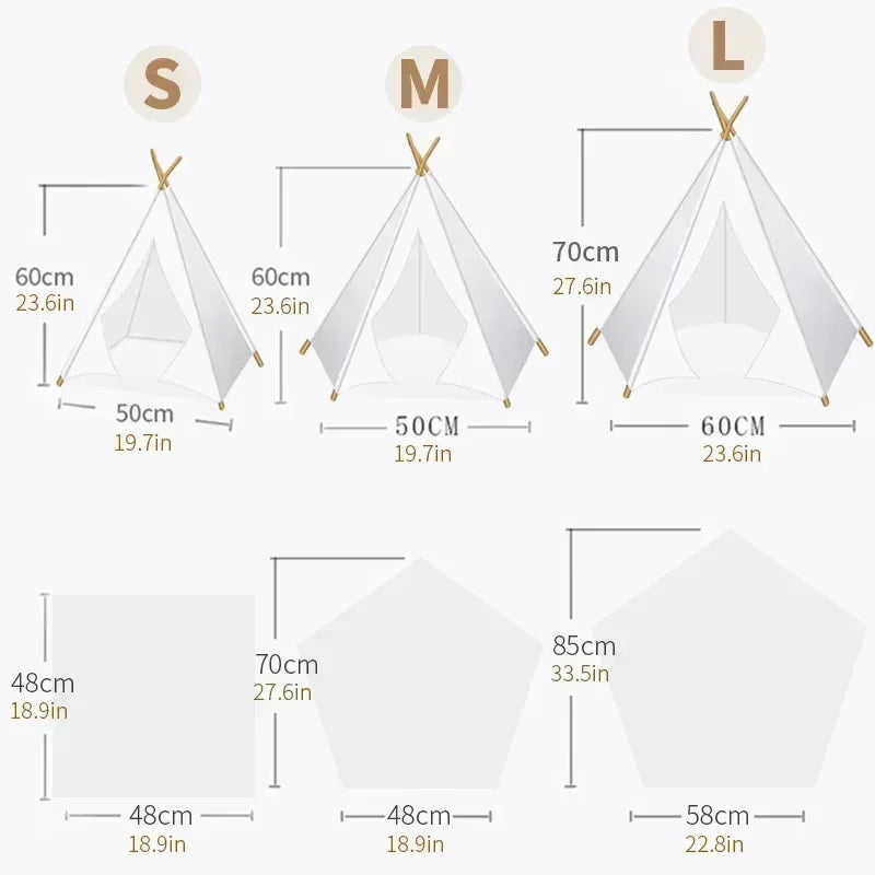 The Cozy Teepee — Pet Hideaway Tent