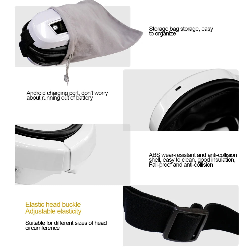 Eye massager heat and compression